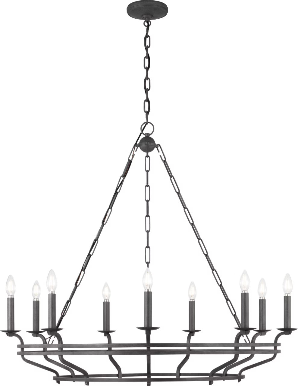 Visual Comfort Studio - SCCHCCH120ITR - Nine Light Chandelier - Brighton - Italian Rust