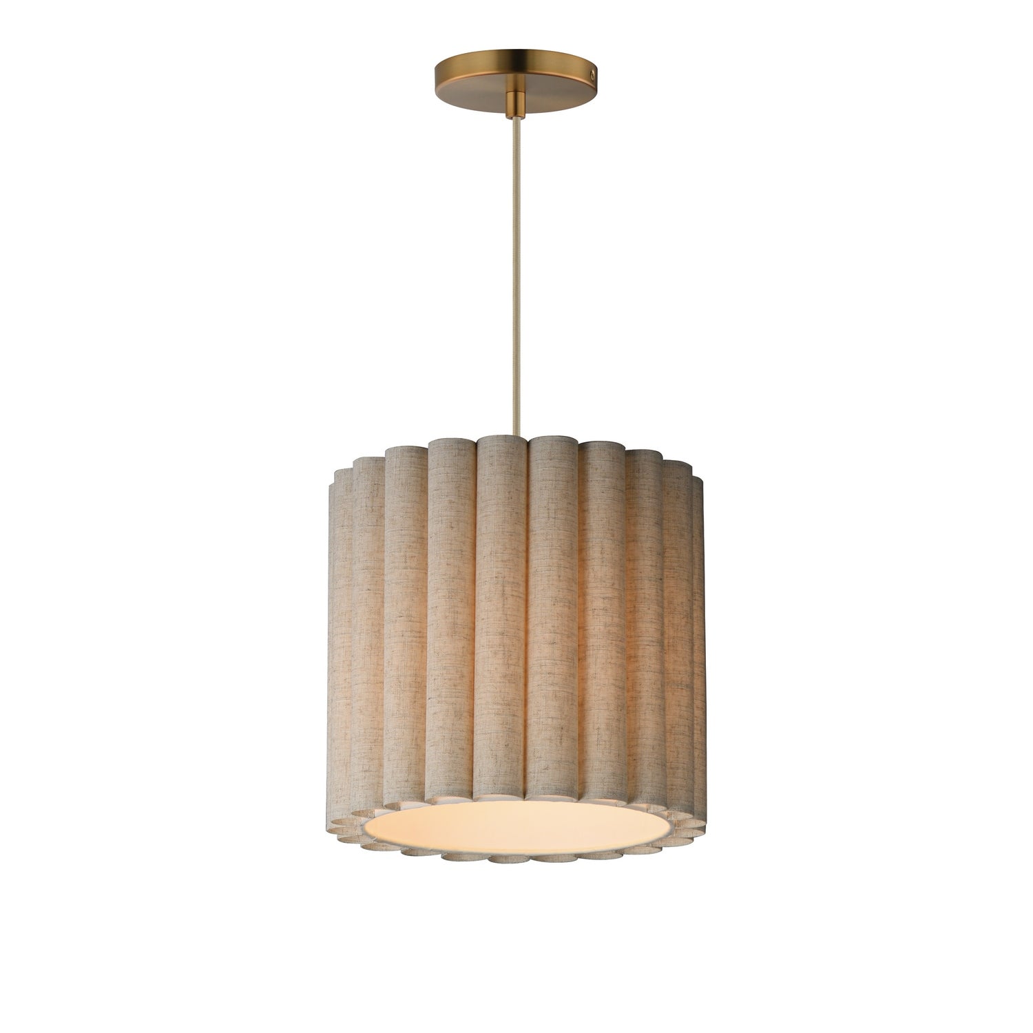 Maxim - 12841OFNAB - One Light Pendant - Penelope - Natural Aged Brass
