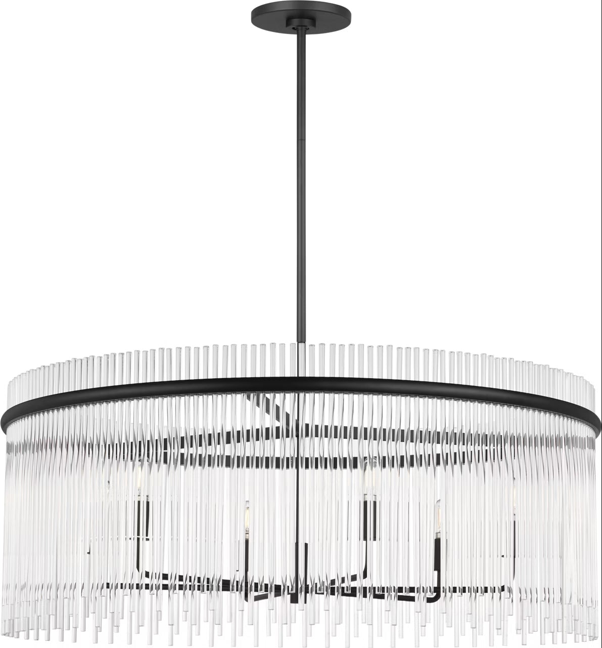 Visual Comfort Studio - SCDJCH143MBKCAR - Six Light Chandelier - Finley - Midnight Black