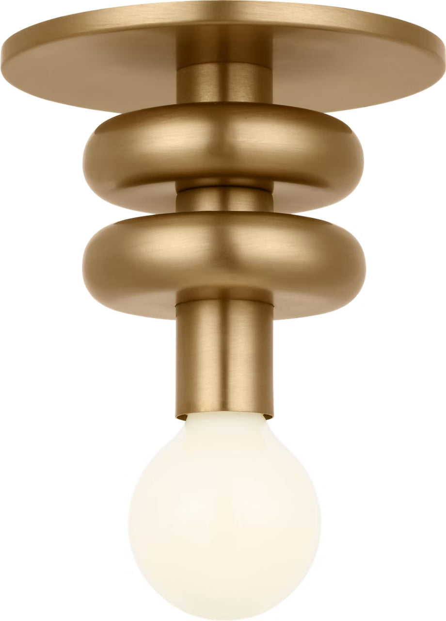 Visual Comfort Studio - SCDJFM145SB - One Light Solitaire - Malcolm - Satin Brass
