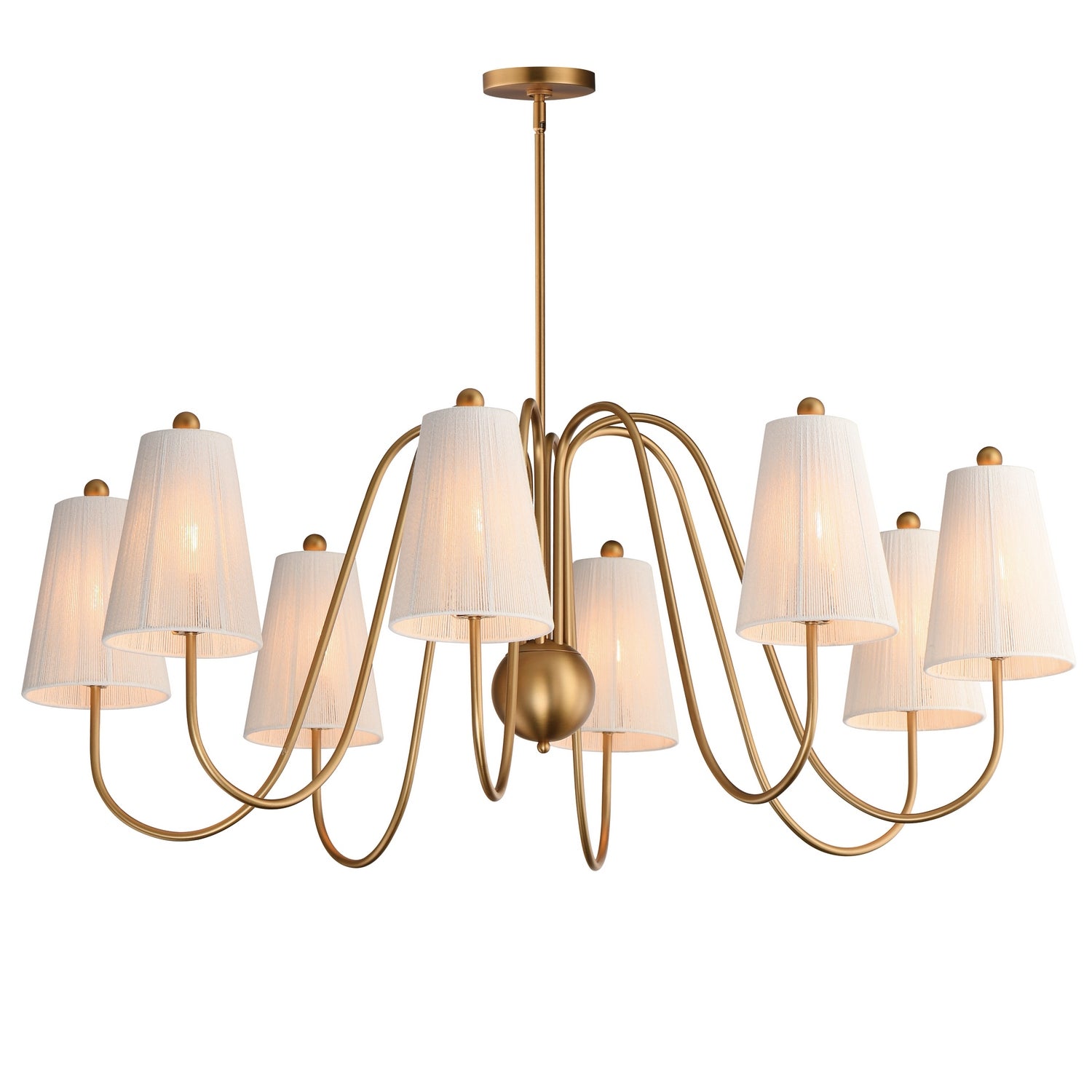 Maxim - 12868NAB - Eight Light Chandelier - Valette - Natural Aged Brass