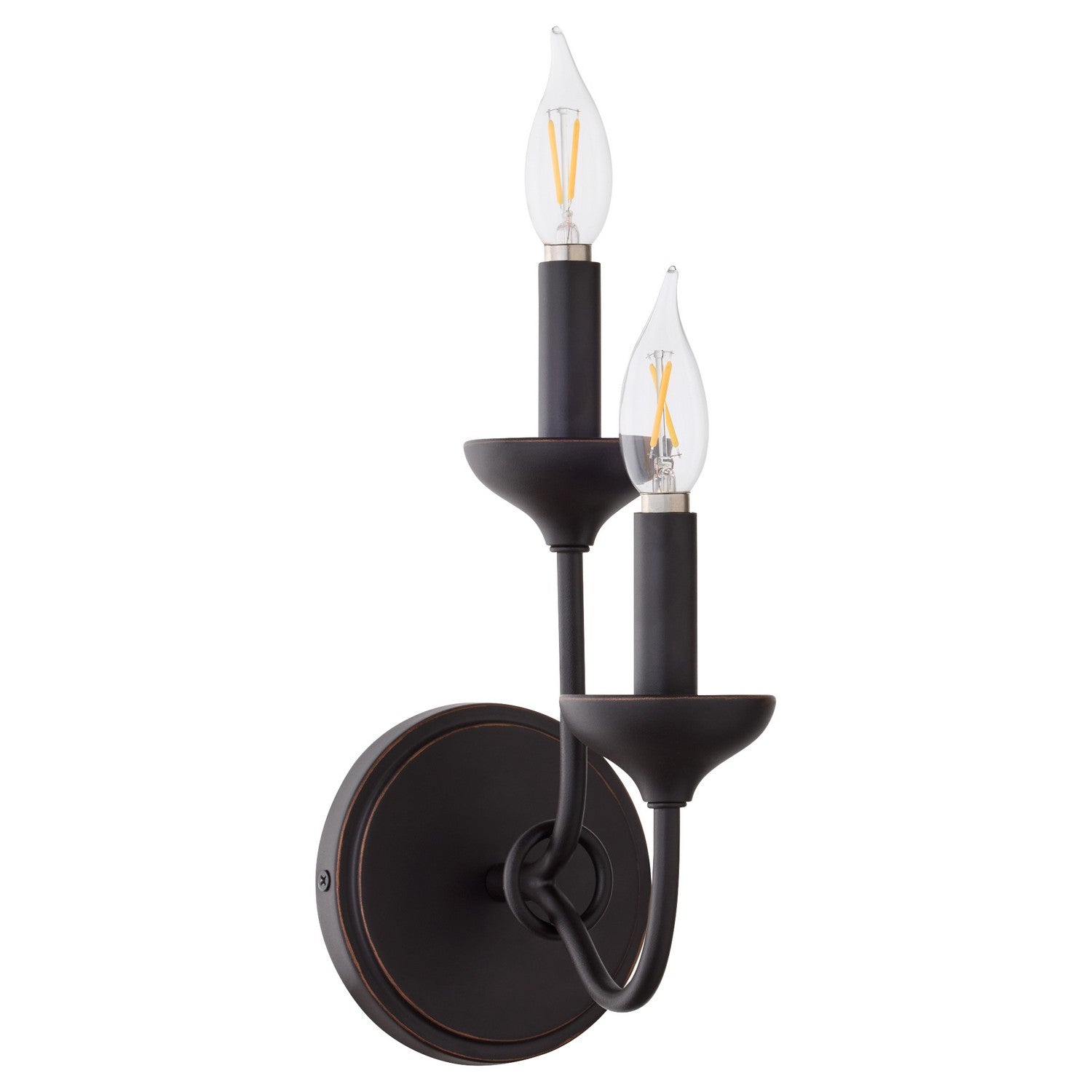 Quorum - 555-2-36 - Two Light Wall Mount - Livingston - Bronze