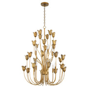 Quorum - 608-10-47 - Ten Light Chandeiler - Lillet - Brushed Brass