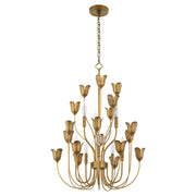 Quorum - 608-8-47 - Eight Light Chandeiler - Lillet - Brushed Brass