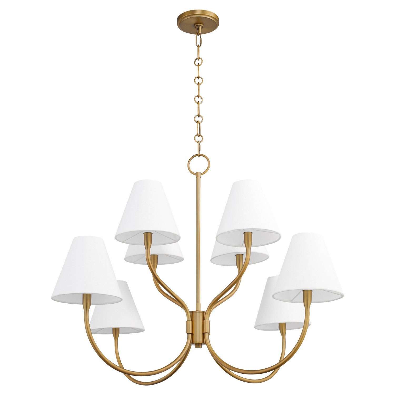 Quorum - 6216-8-47 - Eight Light Chandelier - Sophia - Brushed Brass