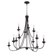 Quorum - 655-12-36 - 12 Light Chandelier - Livingston - Bronze
