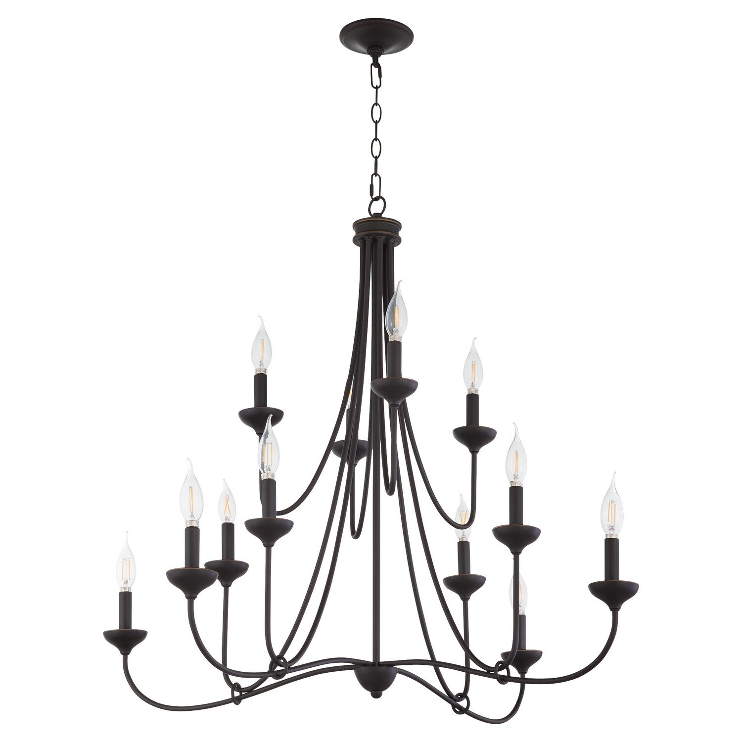 Quorum - 655-12-36 - 12 Light Chandelier - Livingston - Bronze