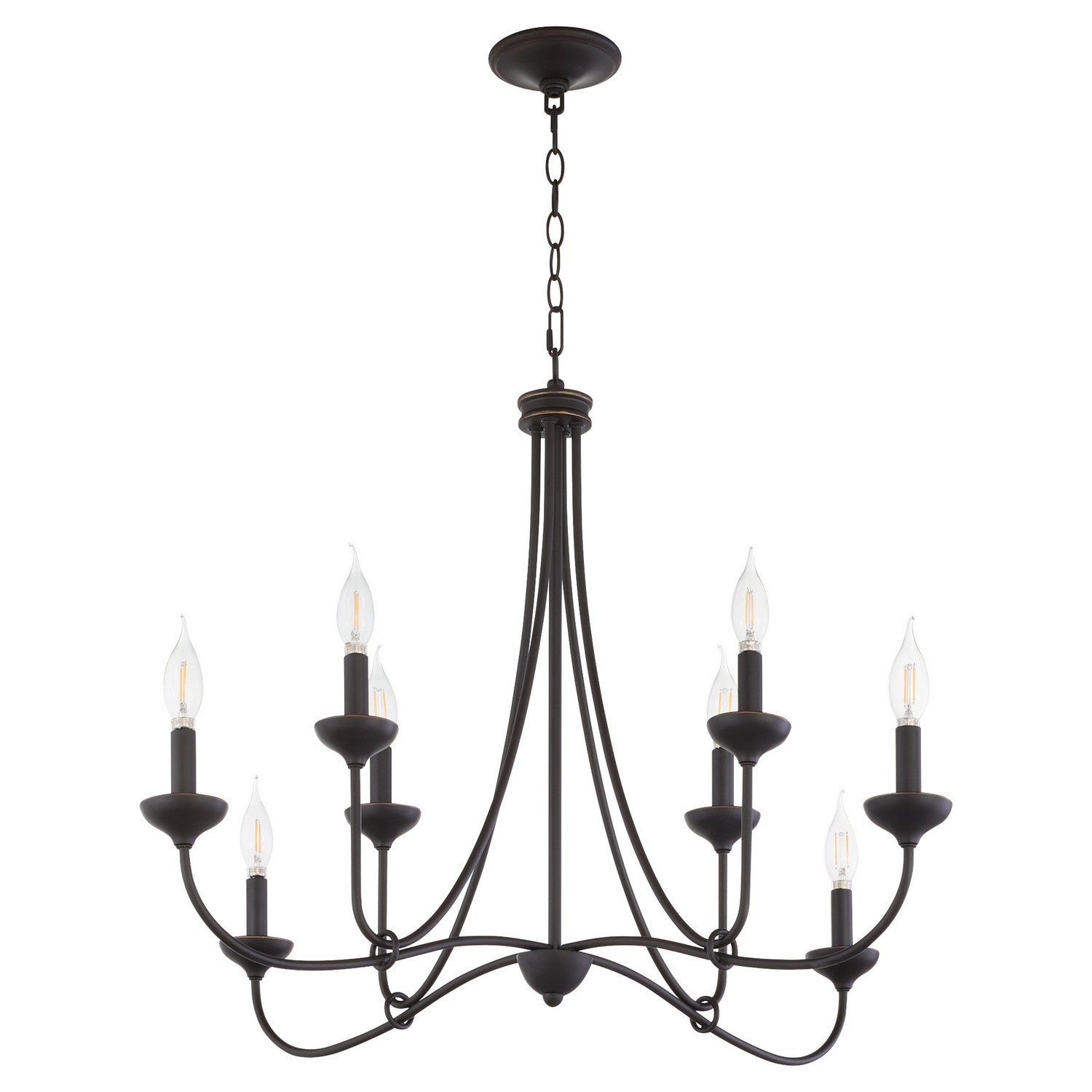 Quorum - 655-8-36 - Eight Light Chandelier - Livingston - Bronze