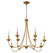 Quorum - 655-8-47 - Eight Light Chandelier - Livingston - Brushed Brass