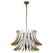 Quorum - 825-3-4708 - Three Light Pendant - Aldridge - Brushed Brass|Studio White