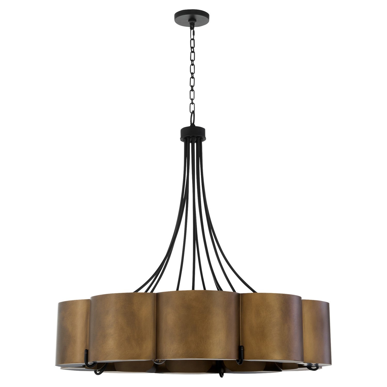 Quorum - 843-5-4659 - Five Light Pendant - Sumner - Natural Brass|Matte Black