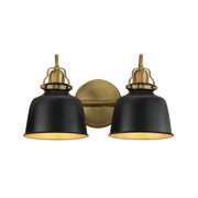 Maxim - 21422BKNAB - Two Light Wall Sconce - Hollis - Natural Aged Brass