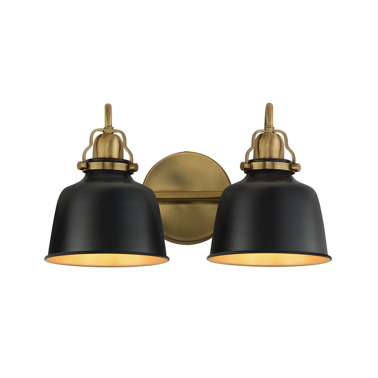 Maxim - 21422BKNAB - Two Light Wall Sconce - Hollis - Natural Aged Brass