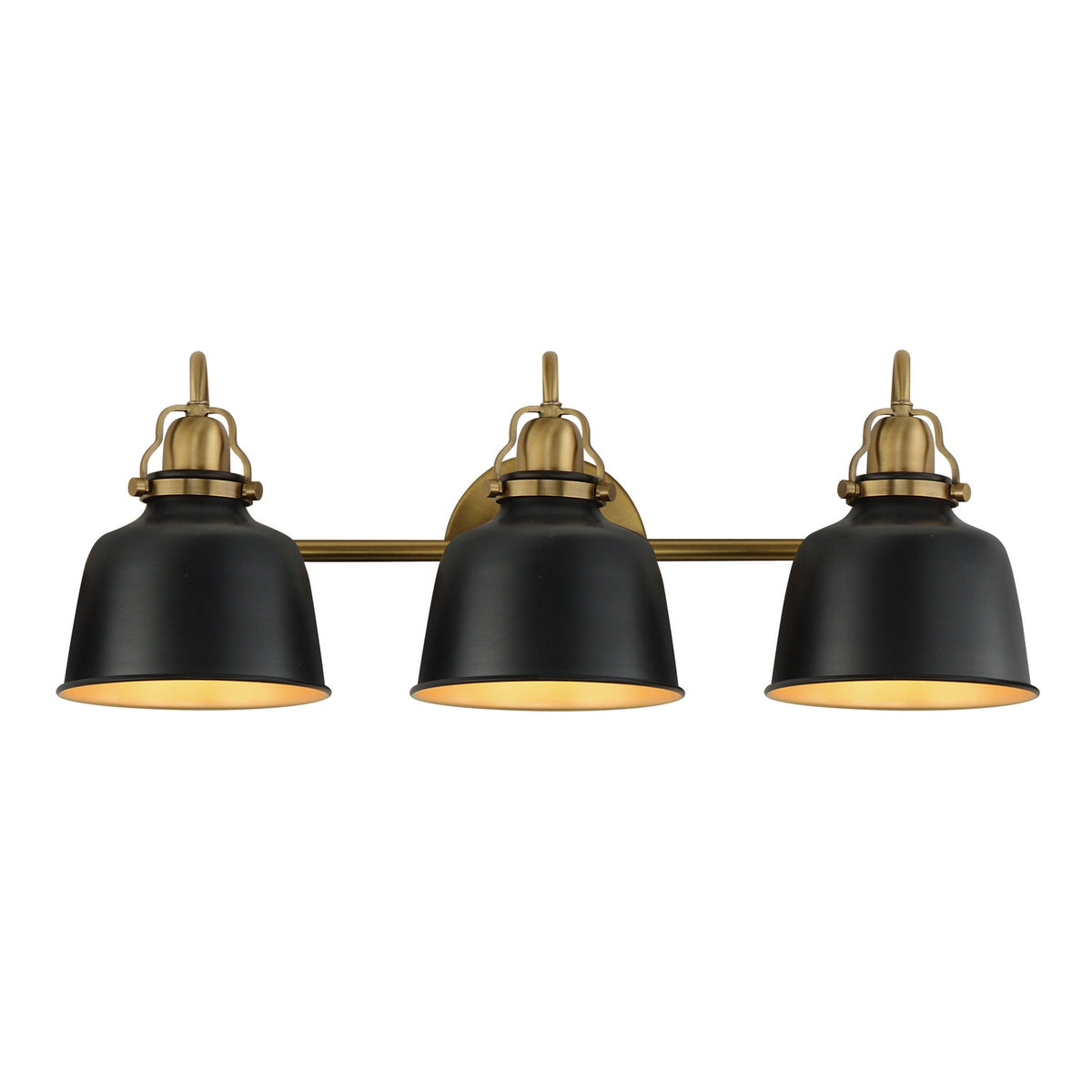 Maxim - 21423BKNAB - Three Light Wall Sconce - Hollis - Natural Aged Brass