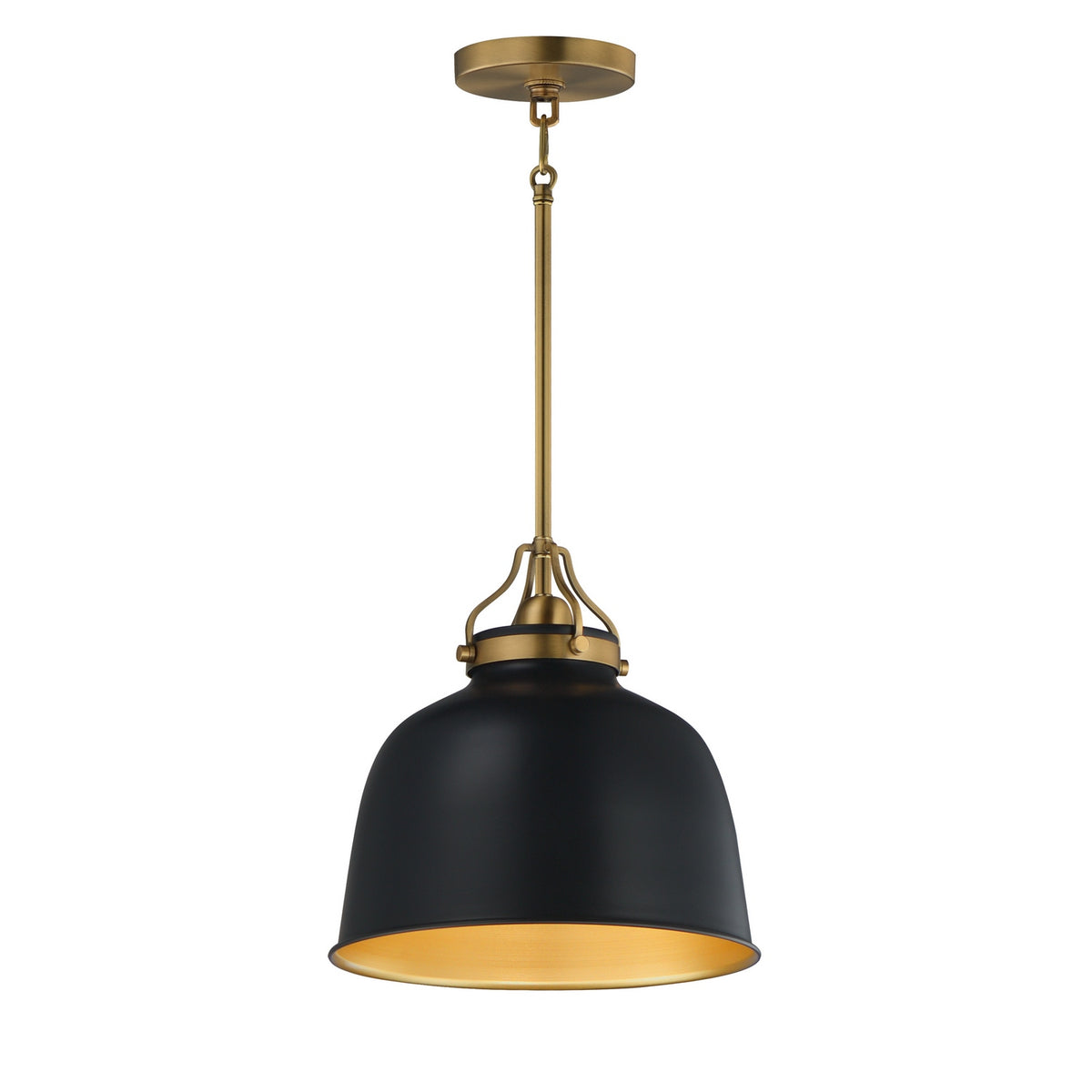 Maxim - 21424BKNAB - One Light Pendant - Hollis - Natural Aged Brass