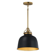 Maxim - 21424BKNAB - One Light Pendant - Hollis - Natural Aged Brass