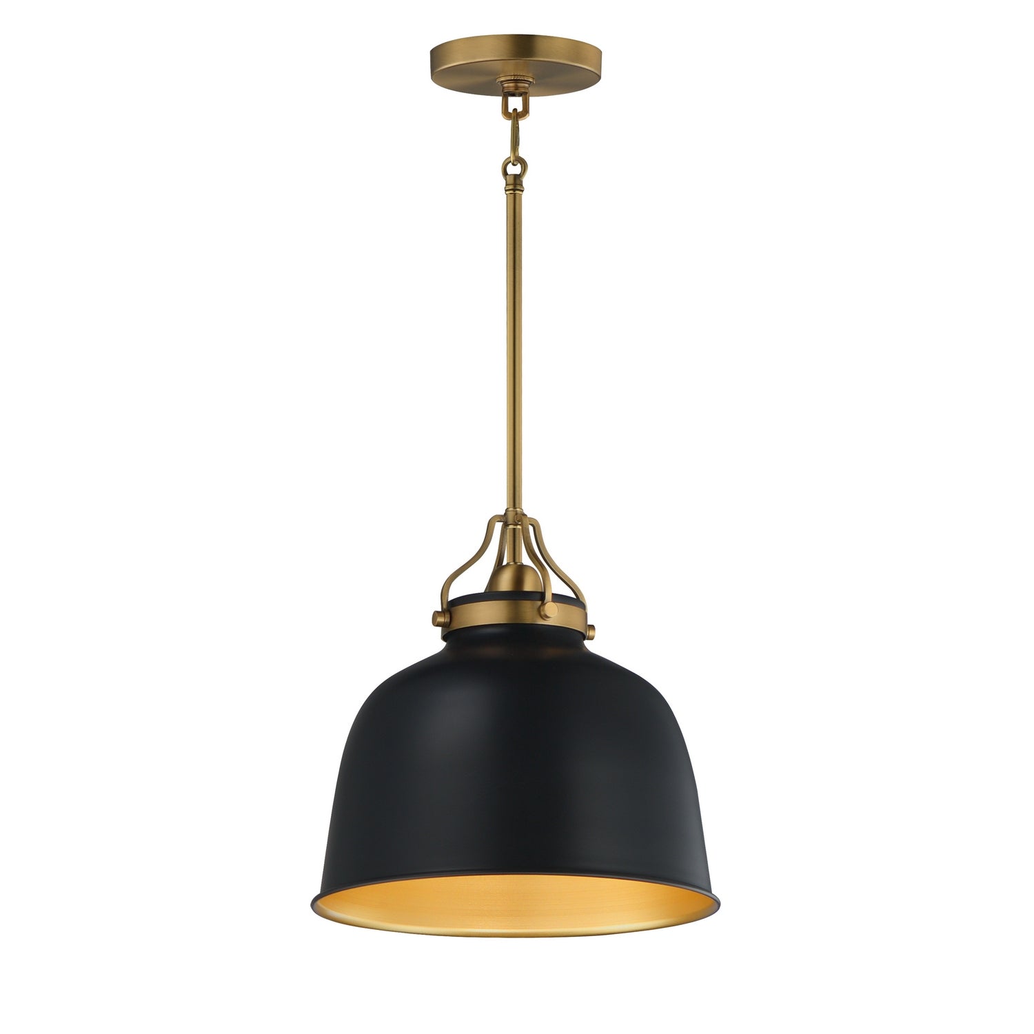 Maxim - 21424BKNAB - One Light Pendant - Hollis - Natural Aged Brass