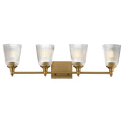 Maxim - 21544CRNAB - Four Light Bath Vanity - Julip - Natural Aged Brass