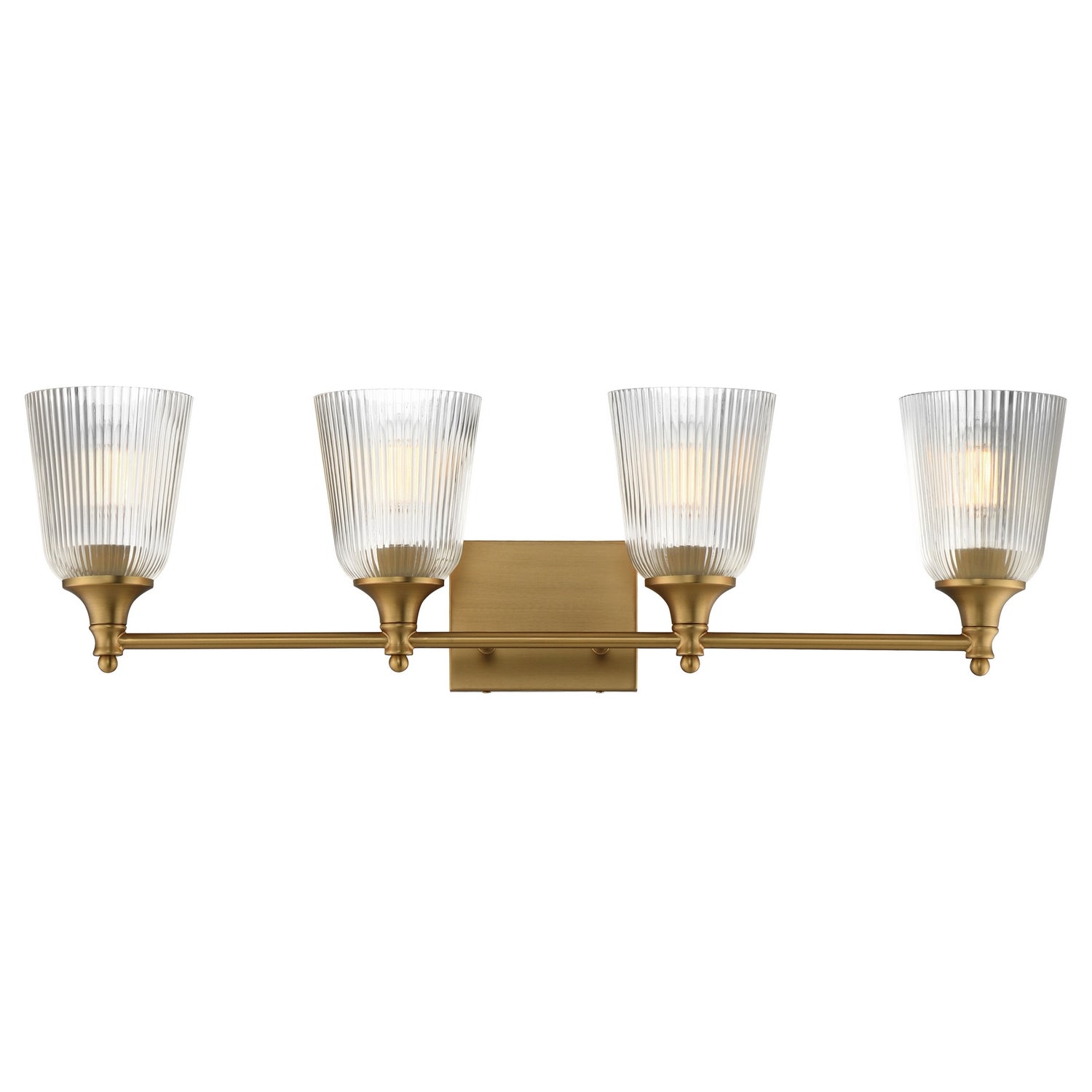 Maxim - 21544CRNAB - Four Light Bath Vanity - Julip - Natural Aged Brass