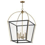 Maxim - 22526BKNAB - Six Light Pendant - McCadden - Black / Natural Aged Brass
