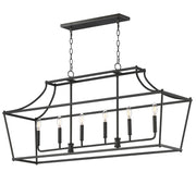 Maxim - 25317BK - Six Light Linear Pendant - Clifton - Black