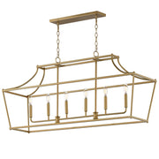 Maxim - 25317NAB - Six Light Linear Pendant - Clifton - Natural Aged Brass