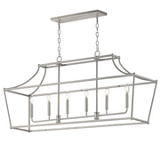 Maxim - 25317SN - Six Light Linear Pendant - Clifton - Satin Nickel