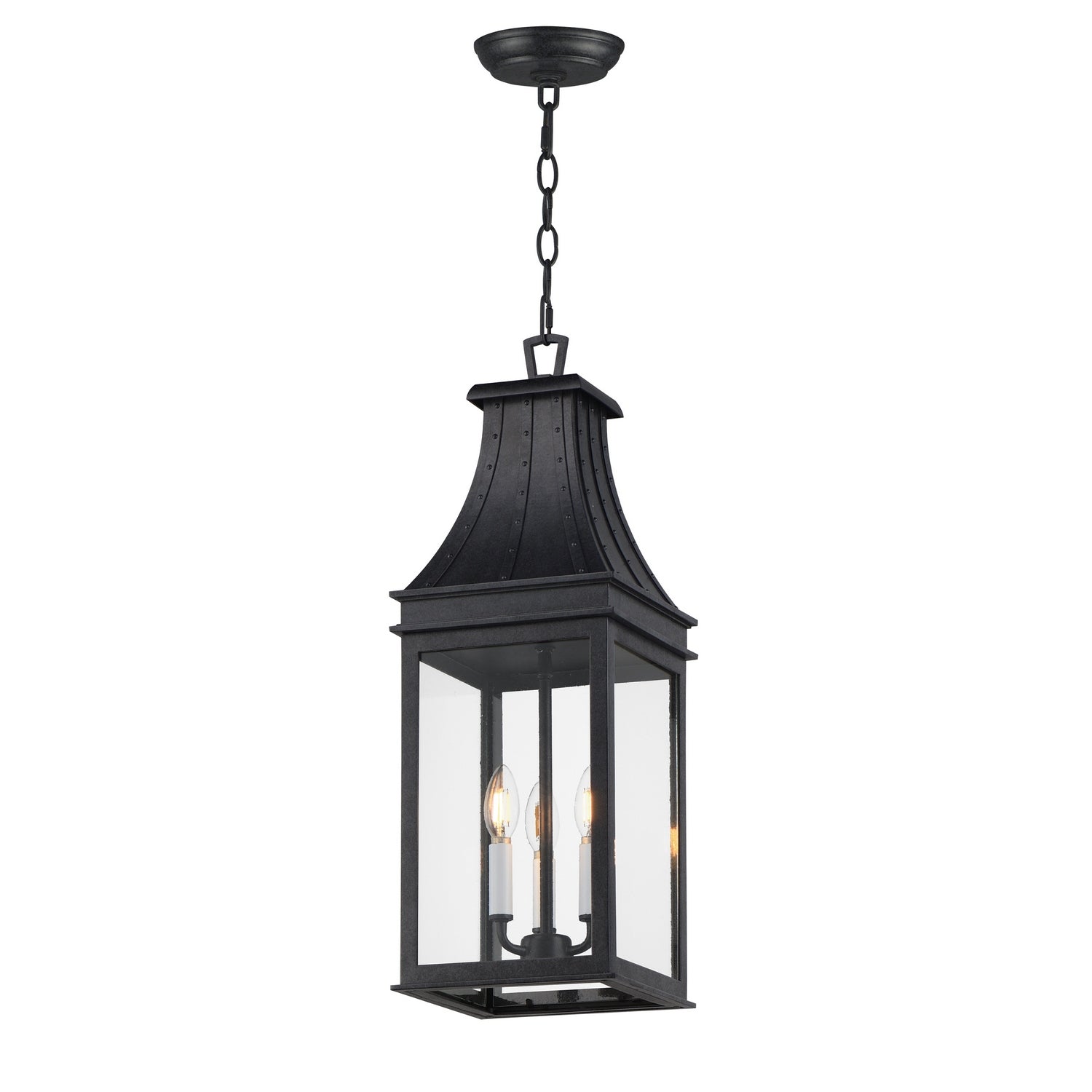 Maxim - 40987TCBKP - Three Light Outdoor Pendant - Bramwell VX - Black Patina