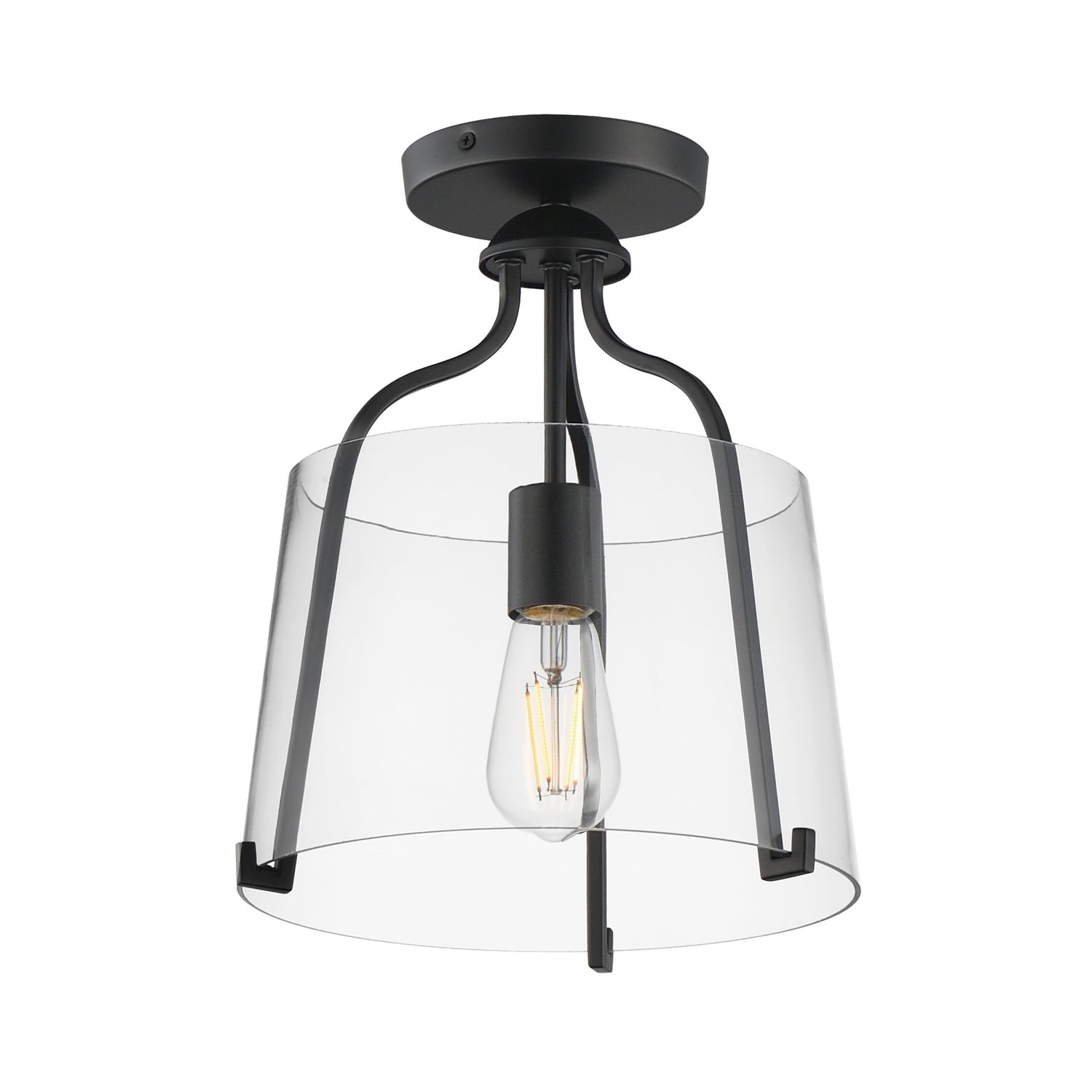 Maxim - 5681CLBK - One Light Semi-Flush Mount - Bellmore - Black