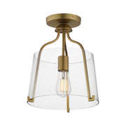 Maxim - 5681CLNAB - One Light Semi-Flush Mount - Bellmore - Natural Aged Brass