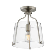 Maxim - 5681CLSN - One Light Semi-Flush Mount - Bellmore - Satin Nickel