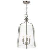 Maxim - 5683CLSN - Three Light Foyer Pendant - Bellmore - Satin Nickel