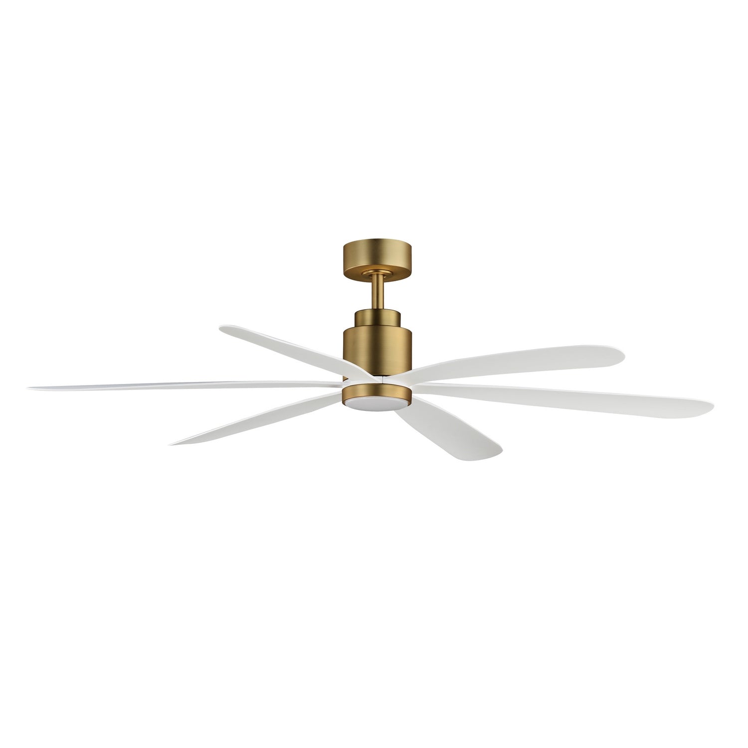 Maxim - 88326WTNAB - 60" Ceiling Fan - Daisies - White/Natural Aged Brass