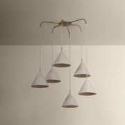 Troy Lighting - F2240-PBR/LWP - Six Light Chandelier - Benson - Patina Brass