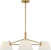 Visual Comfort Studio - SCRJCH194EBSWL - Three Light Chandelier - Hale - Estate Brass