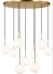 Visual Comfort Studio - SCRJCH206EBSOEG - Nine Light Chandelier - Sorelle - Estate Brass