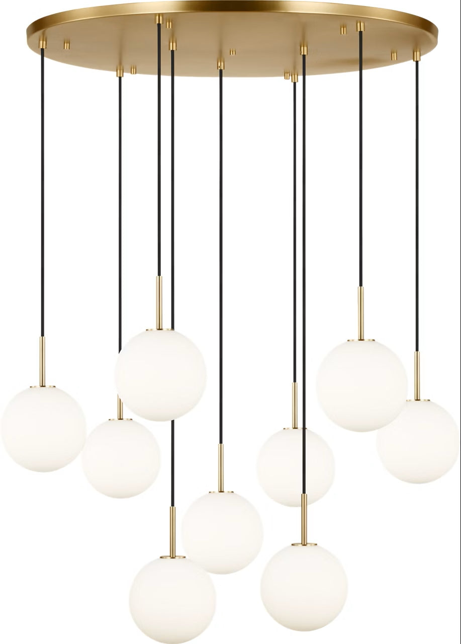 Visual Comfort Studio - SCRJCH206EBSOEG - Nine Light Chandelier - Sorelle - Estate Brass