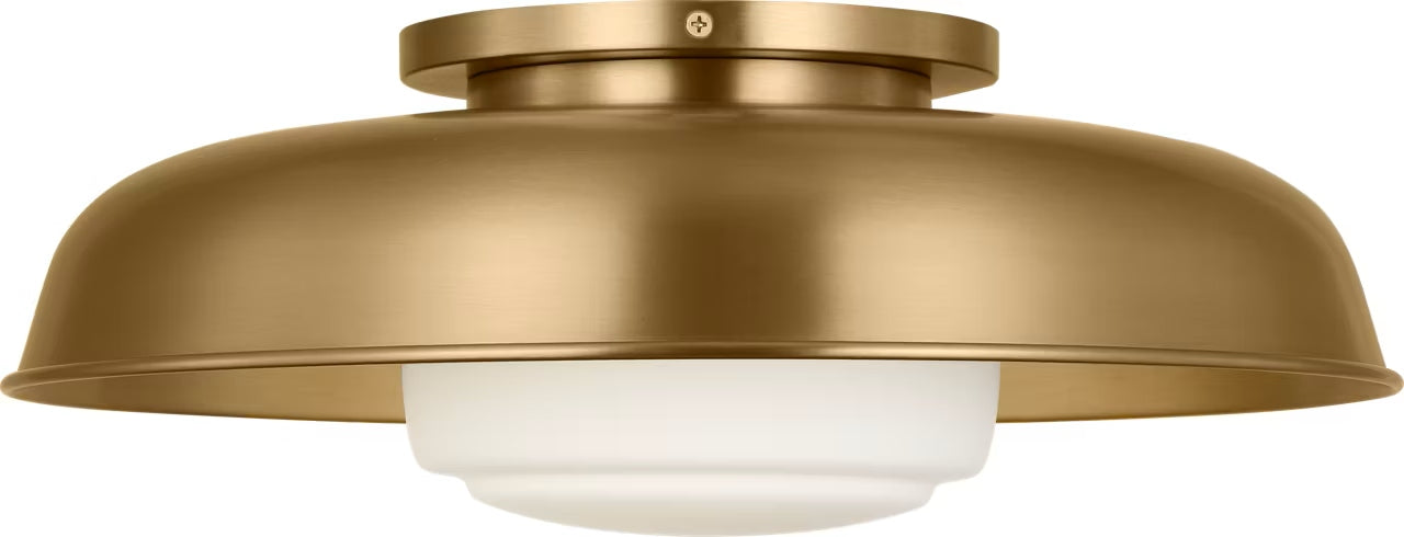 Visual Comfort Studio - SCRJFM169EBSOEG - One Light Flush Mount - Liora - Estate Brass