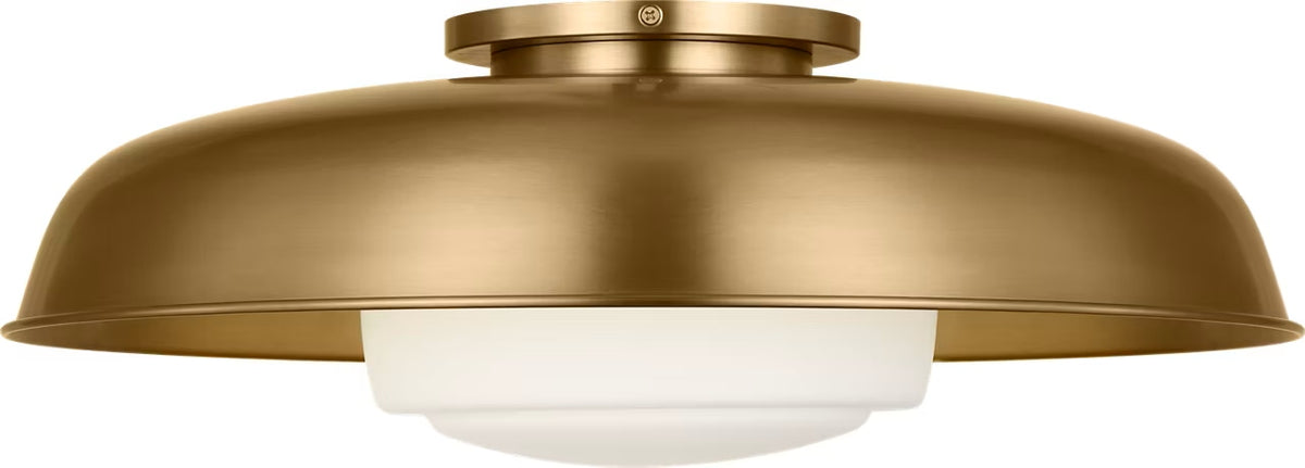 Visual Comfort Studio - SCRJFM170EBSOEG - One Light Flush Mount - Liora - Estate Brass