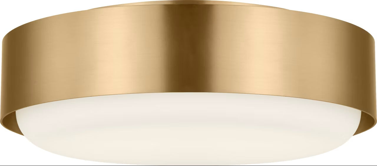 Visual Comfort Studio - SCRJFM186EBSOEG - Two Light Flush Mount - Aurelle - Estate Brass
