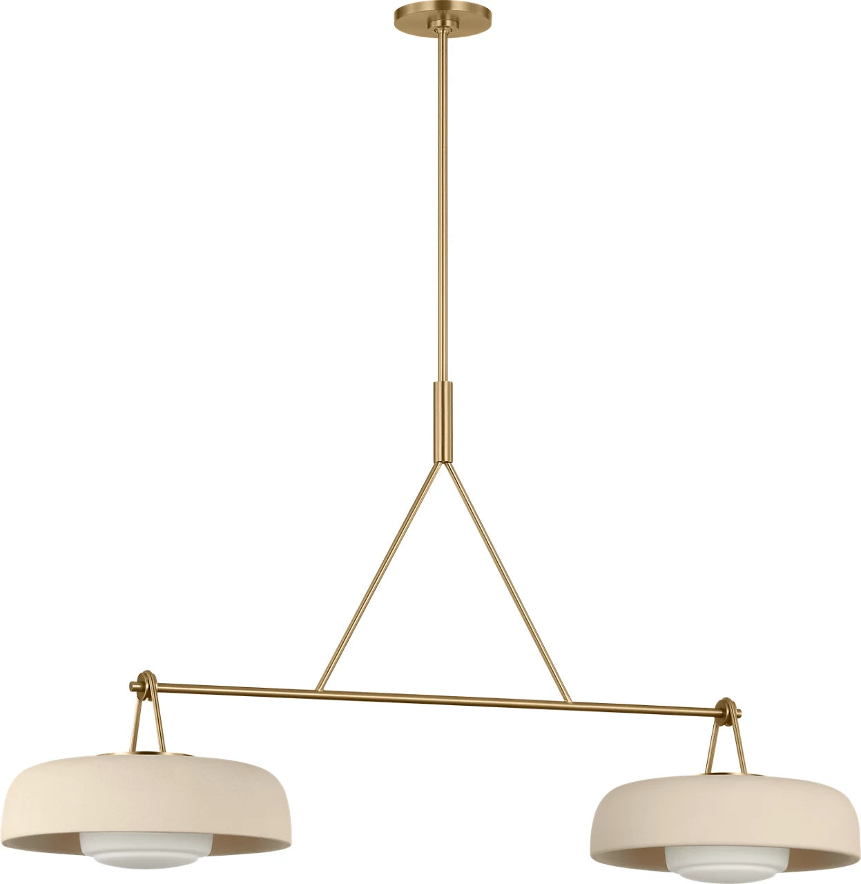 Visual Comfort Studio - SCRJLS171EBSISOEG - Two Light Linear Chandelier - Liora - Estate Brass