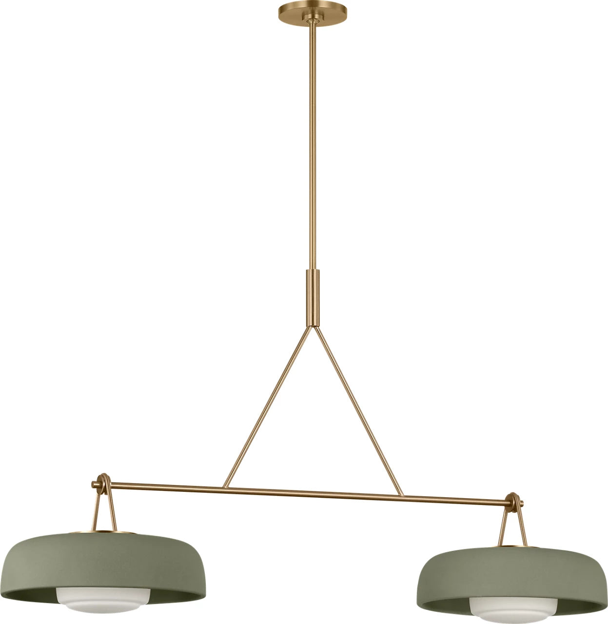 Visual Comfort Studio - SCRJLS171EBSSSOEG - Two Light Linear Chandelier - Liora - Estate Brass
