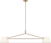 Visual Comfort Studio - SCRJLS193EBSWL - Two Light Linear Chandelier - Hale - Estate Brass