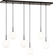 Visual Comfort Studio - SCRJLS208AIOEG - Six Light Linear Chandelier - Sorelle - Aged Iron