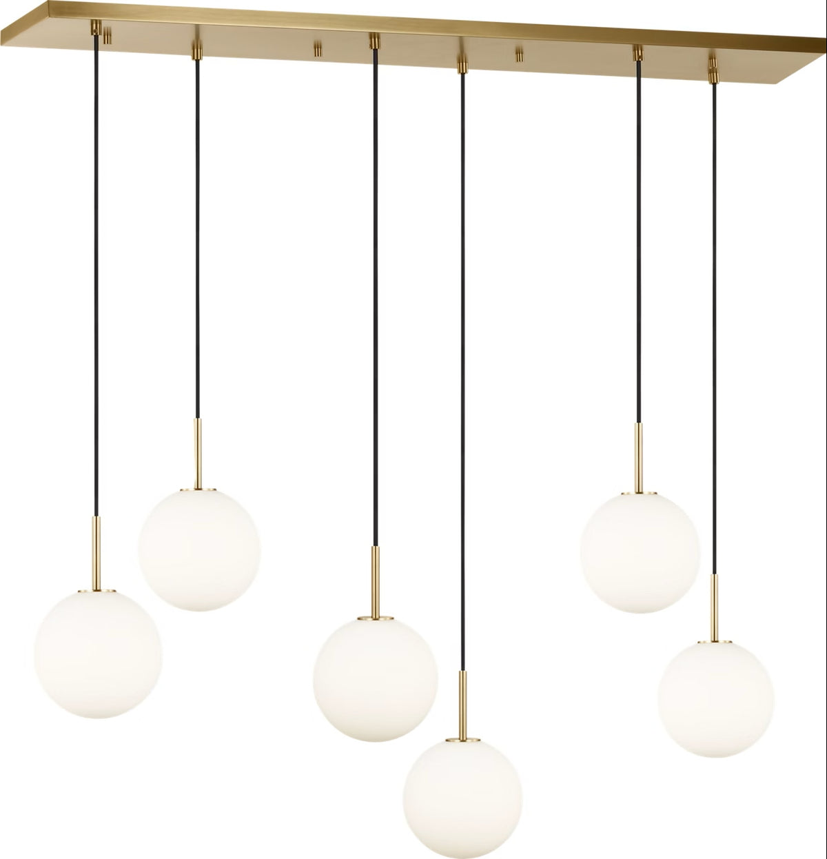 Visual Comfort Studio - SCRJLS208EBSOEG - Six Light Linear Chandelier - Sorelle - Estate Brass