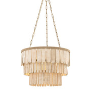 Troy Lighting - F5826-PBR - Six Light Chandelier - Bentley - Patina Brass