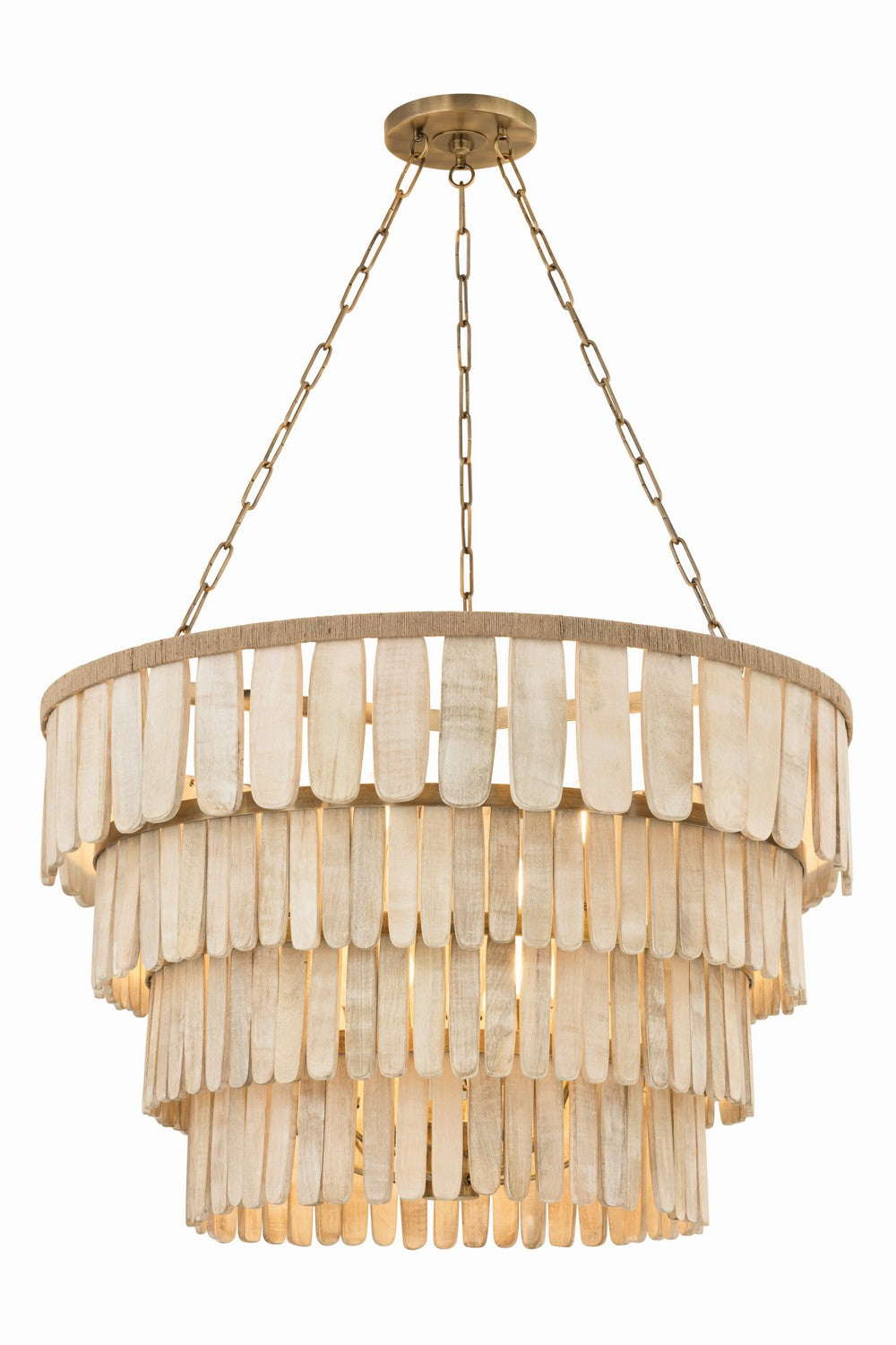 Troy Lighting - F5837-PBR - 12 Light Chandelier - Bentley - Patina Brass