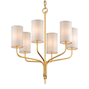 Troy Lighting - F6166 - Six Light Chandelier - Juniper - Textured Gold Leaf