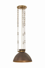 Troy Lighting - F7314-PBR/CMU - One Light Pendant - Allston - Patina Brass