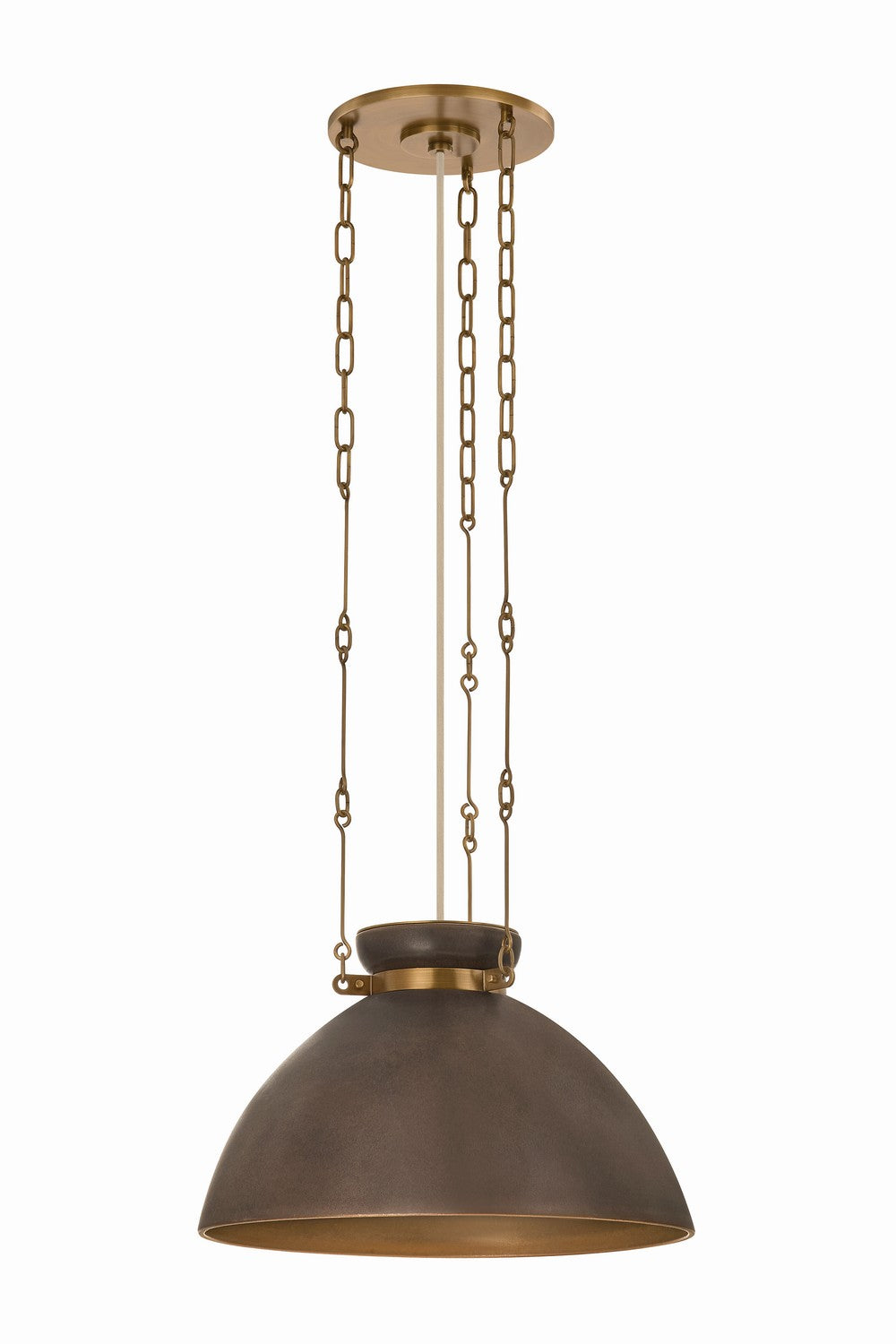 Troy Lighting - F7318-PBR/CMU - One Light Pendant - Allston - Patina Brass